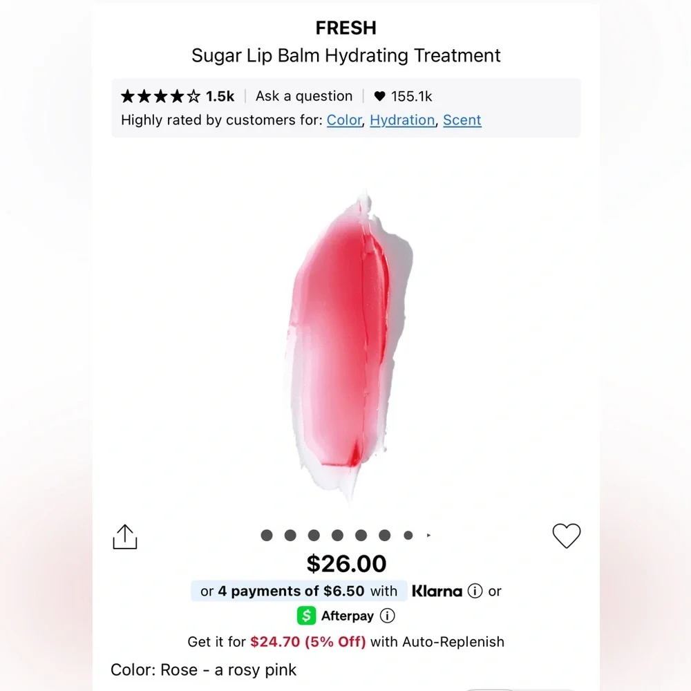 Fresh Sugar Lip Treatment in Shade Rose